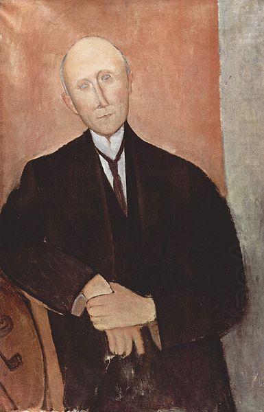 Amedeo Modigliani Sitzender Mann vor orangem Hintergrund china oil painting image